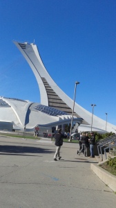 A visit to Montreal's Olympic Park from the 1976 games. Brent in the foreground with the Tower rising upward behind him.